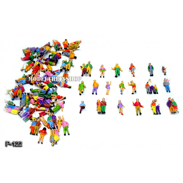 Figuren Ho Figuren HO 1:87 Staand - 19 Verschillende Stijlen - P-122 - Modeltreinshop