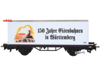 Marklin HO 4481 V.S19 Container Wagen - 150 Jahre Eisenbahnen in Württemberg - Modeltreinshop