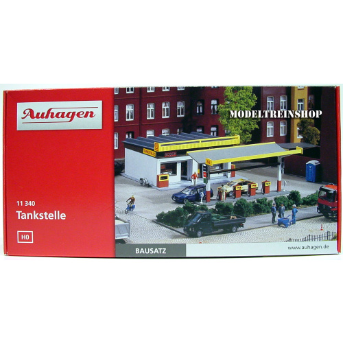 Auhagen HO 11340 Tankstation Shell of Minol - Modeltreinshop