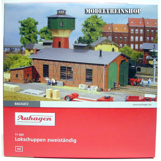 Auhagen HO 11403 Twee Rail Locomotief Loods - Modeltreinshop