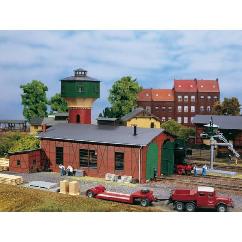 Auhagen HO 11403 Twee Rail Locomotief Loods - Modeltreinshop