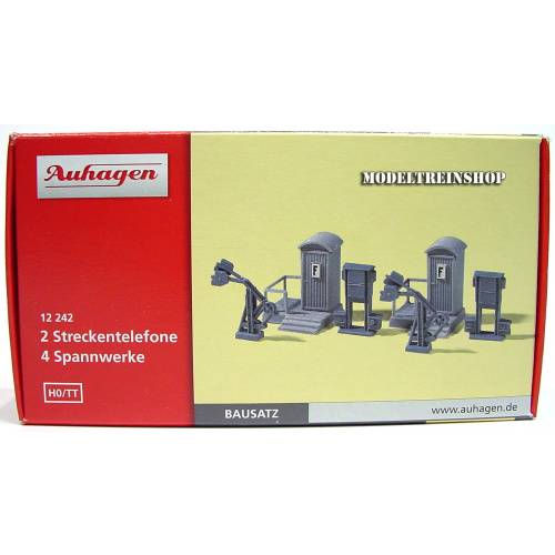 Auhagen HO 12242 Telefoonhuisjes en Wisselstellers - Modeltreinshop