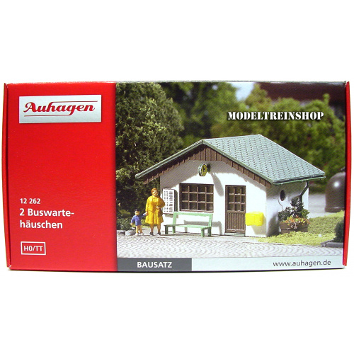 Auhagen HO 12262 Bus Wachters Huisjes 2 Stuks - Modeltreinshop