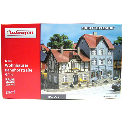 Auhagen HO 12346 Huizen in de Stationstraat - Modeltreinshop
