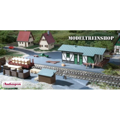 Auhagen N 14451 Goederenloods met Laadperron - Modeltreinshop