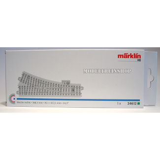 Marklin C Rail 24612 Wissel rechts 188,3 mm R2 = 437,5 mm - Modeltreinshop