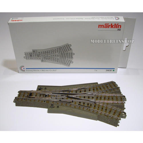 Marklin C Rail 24630 Driewegwissel Lengte 188,3 mm - Modeltreinshop