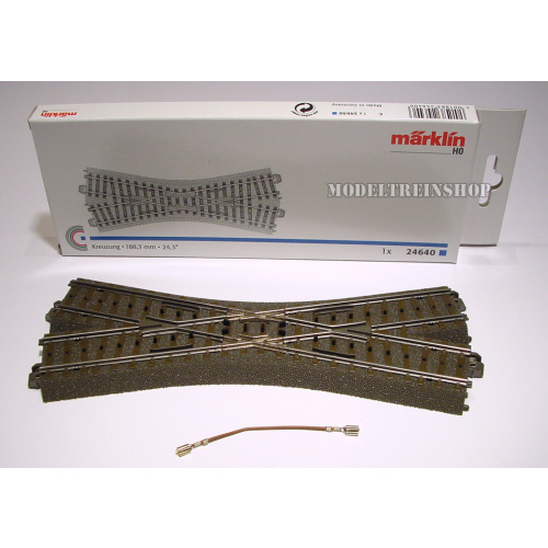 Marklin C Rail 24640 Kruising 188,3 mm - Modeltreinshop