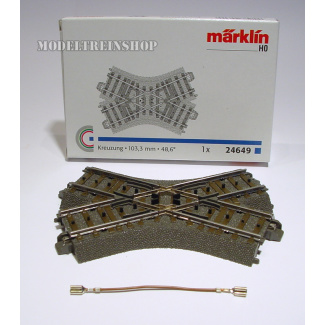 Marklin C Rail 24649 Kruising 103,3 mm - Modeltreinshop