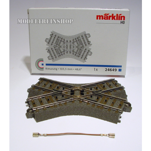 Marklin C Rail 24649 Kruising 103,3 mm - Modeltreinshop