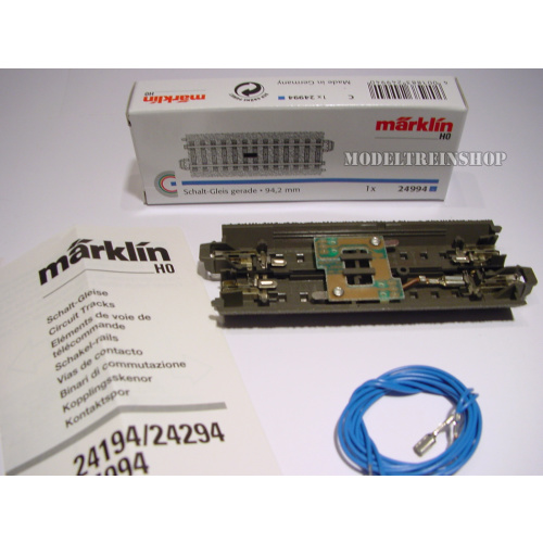 Marklin C Rail 24994 Schakelrail recht 94,2 mm. - Modeltreinshop