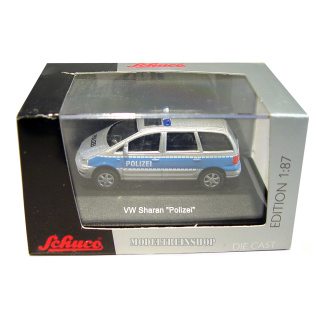 Schuco H0 25394 VW Sharan Polizei - Modeltreinshop