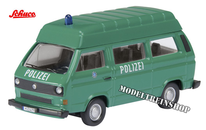 Schuco H0 25784 Volkswagen T3 Bus Polizei - Modeltreinshop