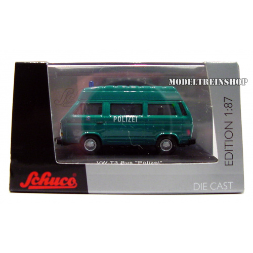 Schuco H0 25784 Volkswagen T3 Bus Polizei - Modeltreinshop