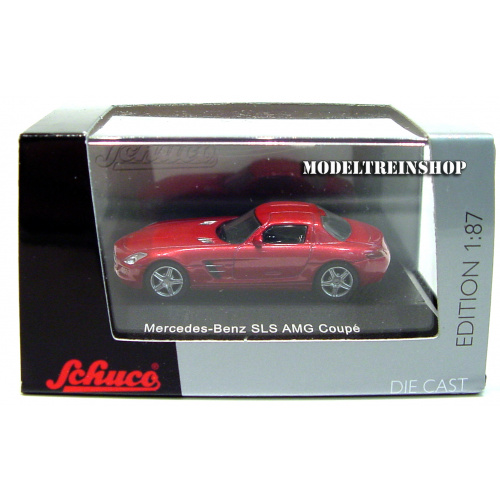 Schuco H0 25855 Mercedes-Benz SLS AMG Coupe Rood - Modeltreinshop