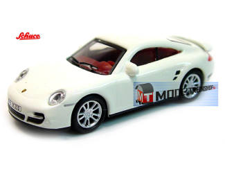 Schuco H0 25984 Porsche 911 (997) Turbo Wit - Modeltreinshop