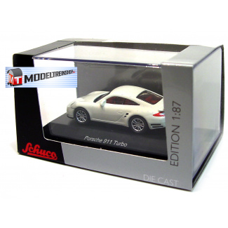 Schuco H0 25984 Porsche 911 (997) Turbo Wit - Modeltreinshop