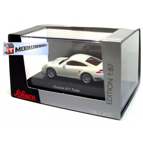 Schuco H0 25984 Porsche 911 (997) Turbo Wit - Modeltreinshop