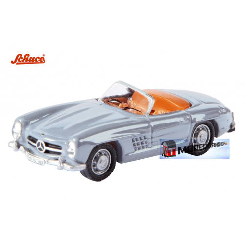 Schuco H0 26053 Mercedes Benz 300 SL Zilver - Modeltreinshop