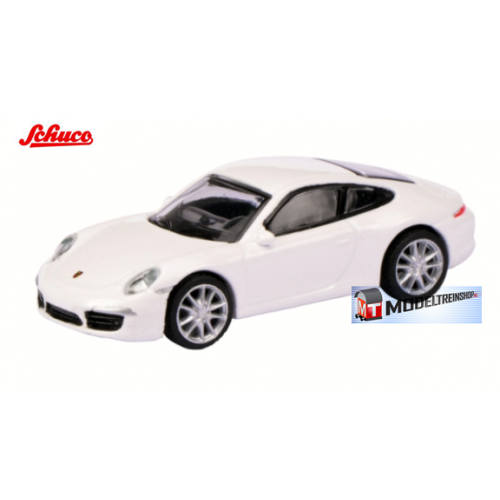 Schuco H0 26209 Porsche 911 Carrera Wit - Modeltreinshop