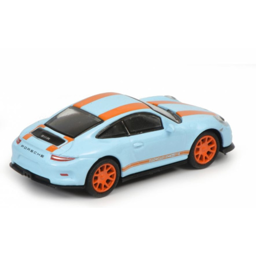 Schuco H0 26375 Porsche 911 R Blauw grijs - Modeltreinshop