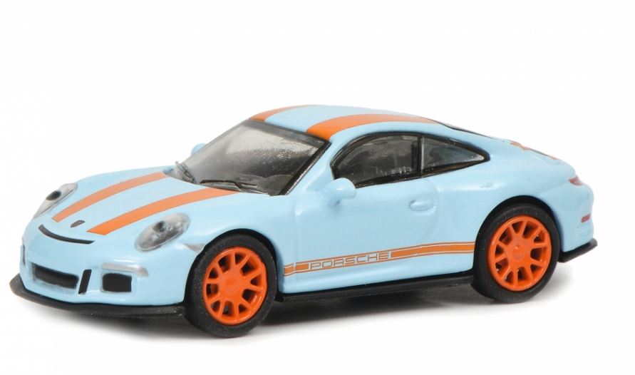 Schuco H0 26375 Porsche 911 R Blauw grijs - Modeltreinshop