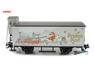 Marklin HO 31663 Gesloten goederenwagen met remhuisje Frohe Fest 1994 - Modeltreinshop