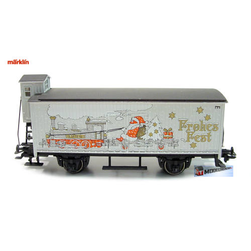 Marklin HO 31663 Gesloten goederenwagen met remhuisje Frohe Fest 1994 - Modeltreinshop