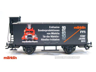 Marklin HO 31979 Goederenwagen met remhuisje Funf Jahre MHI - Modeltreinshop