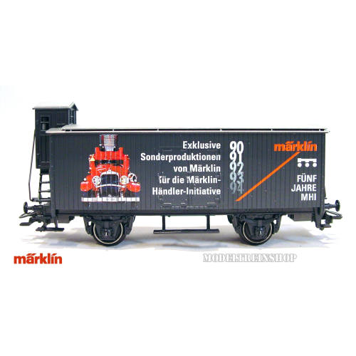 Marklin HO 31979 Goederenwagen met remhuisje Funf Jahre MHI - Modeltreinshop