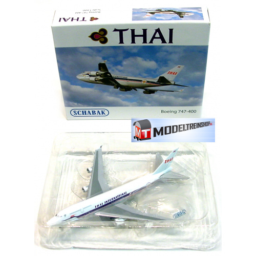 Schuco 3551616 Boeinig 747-400 Thai International - Modeltreinshop