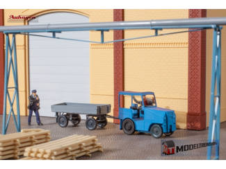 Auhagen HO 41636 Kleine traktor met aanhanger - Modeltreinshop