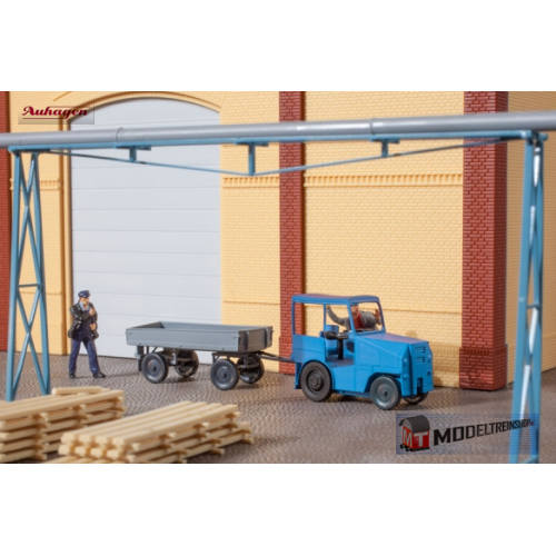 Auhagen HO 41636 Kleine traktor met aanhanger - Modeltreinshop