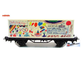 Marklin HO 4426 A2 Container Verjaardags Wagen 1995 Unicef - Modeltreinshop