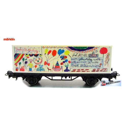 Marklin HO 4426 A2 Container Verjaardags Wagen 1995 Unicef - Modeltreinshop