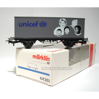 Marklin HO 44261 Container Verjaardags Wagen Unicef 1996 - Modeltreinshop