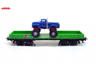 Marklin H0 44731 Lageboordwagen met monstertruck 1.F.C.Märklin - Modeltreinshop