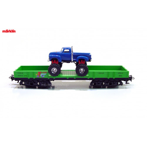 Marklin H0 44731 Lageboordwagen met monstertruck 1.F.C.Märklin - Modeltreinshop