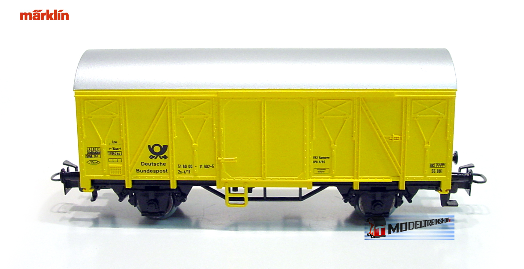 gelb Primex  H0 4558 Gedeckter Güterwagen DBP Märklin 