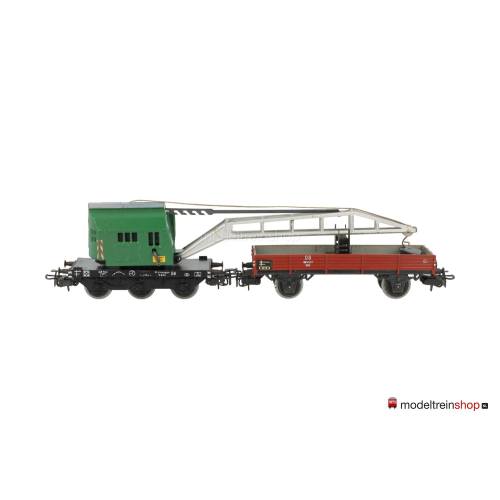 Marklin H0 4671 Kraanwagen met Lageboordwagen - 4503 - Modeltreinshop