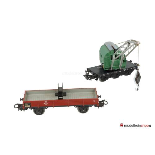 Marklin H0 4671 Kraanwagen met Lageboordwagen - 4503 - Modeltreinshop