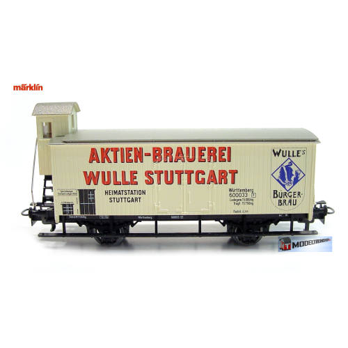 Marklin HO 4678 Bierwagen Aktien Brauerei - Wulle Stuttgart - Modeltreinshop