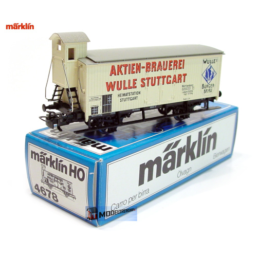 Marklin HO 4678 Bierwagen Aktien Brauerei - Wulle Stuttgart - Modeltreinshop