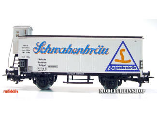 Marklin H0 4680 Bier Wagen met remhuisje Schwabenbrau - Modeltreinshop