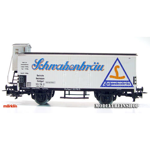 Marklin H0 4680 Bier Wagen met remhuisje Schwabenbrau - Modeltreinshop