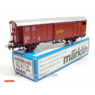 Marklin HO 4698 V1 Gesloten Goederenwagen met Remhuisje - Modeltreinshop