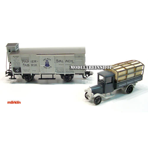 Marklin H0 48096 Museum Wagen Set 1996 PAPIER-FABRIK SALACH - Modeltreinshop