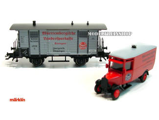 Marklin H0 48099 Museum Wagen Set 1999 Württembergische Landessparkasse Stuttgart - Modeltreinshop