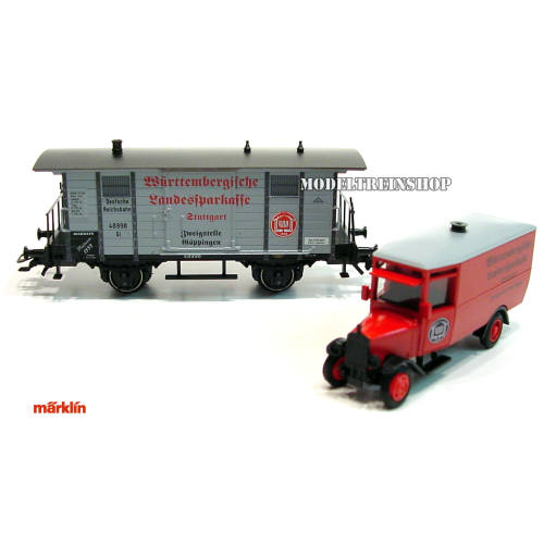 Marklin H0 48099 Museum Wagen Set 1999 Württembergische Landessparkasse Stuttgart - Modeltreinshop