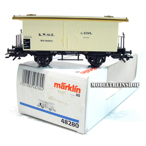 Marklin H0 48280 Gesloten Bier Wagen "Württemberg" - Modeltreinshop